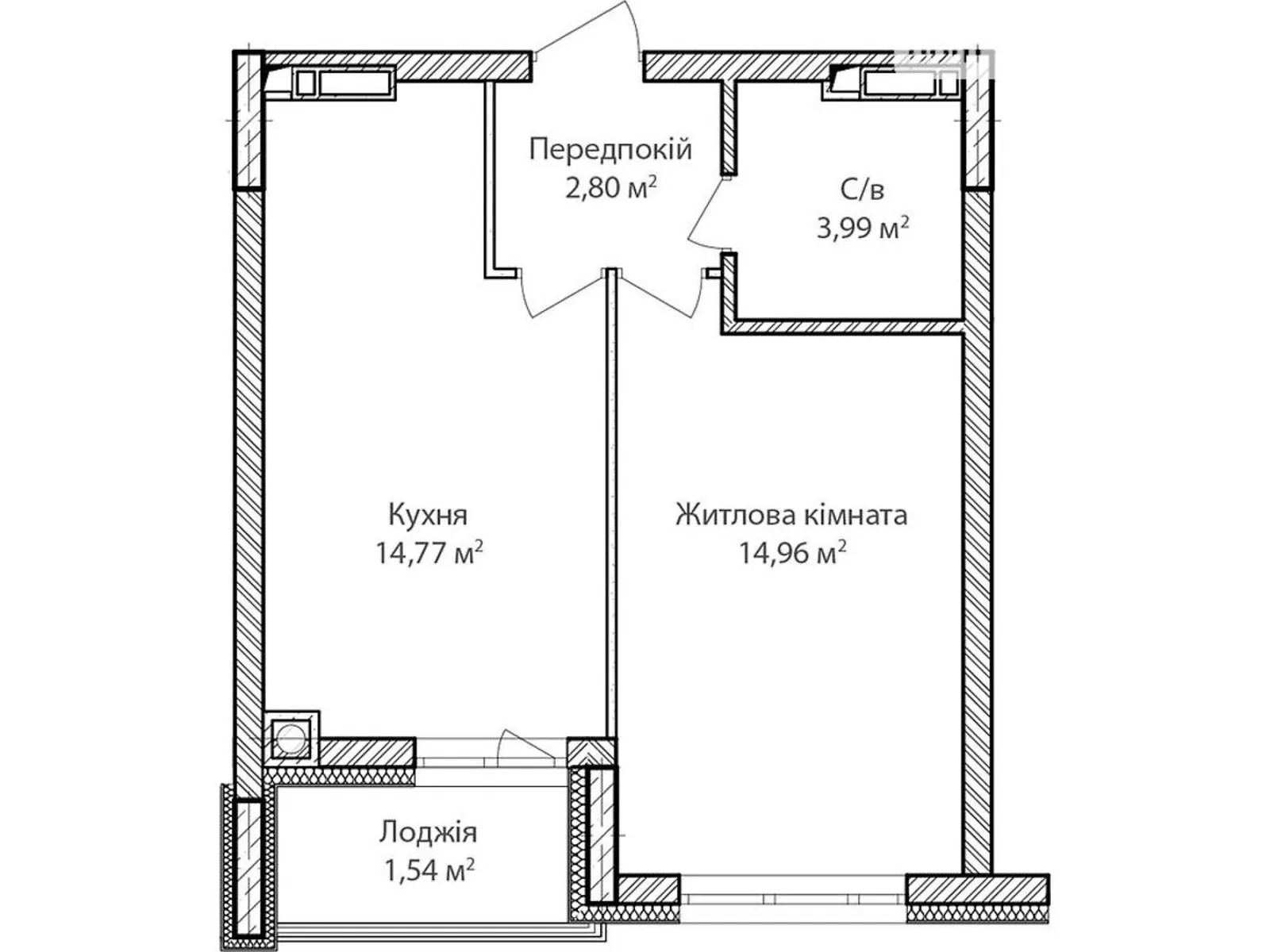 Продається 1-кімнатна квартира 38 кв. м у Ірпені, цена: 37801 $