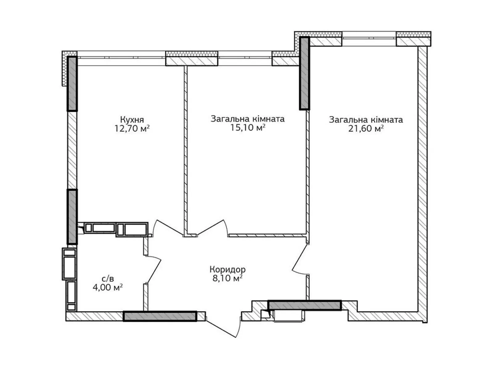 Продається 2-кімнатна квартира 62 кв. м у Ірпені, цена: 57963 $ - фото 1