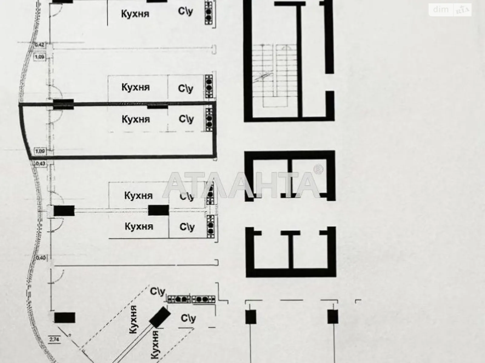 Продається 1-кімнатна квартира 27 кв. м у Одесі, плато Гагарінське