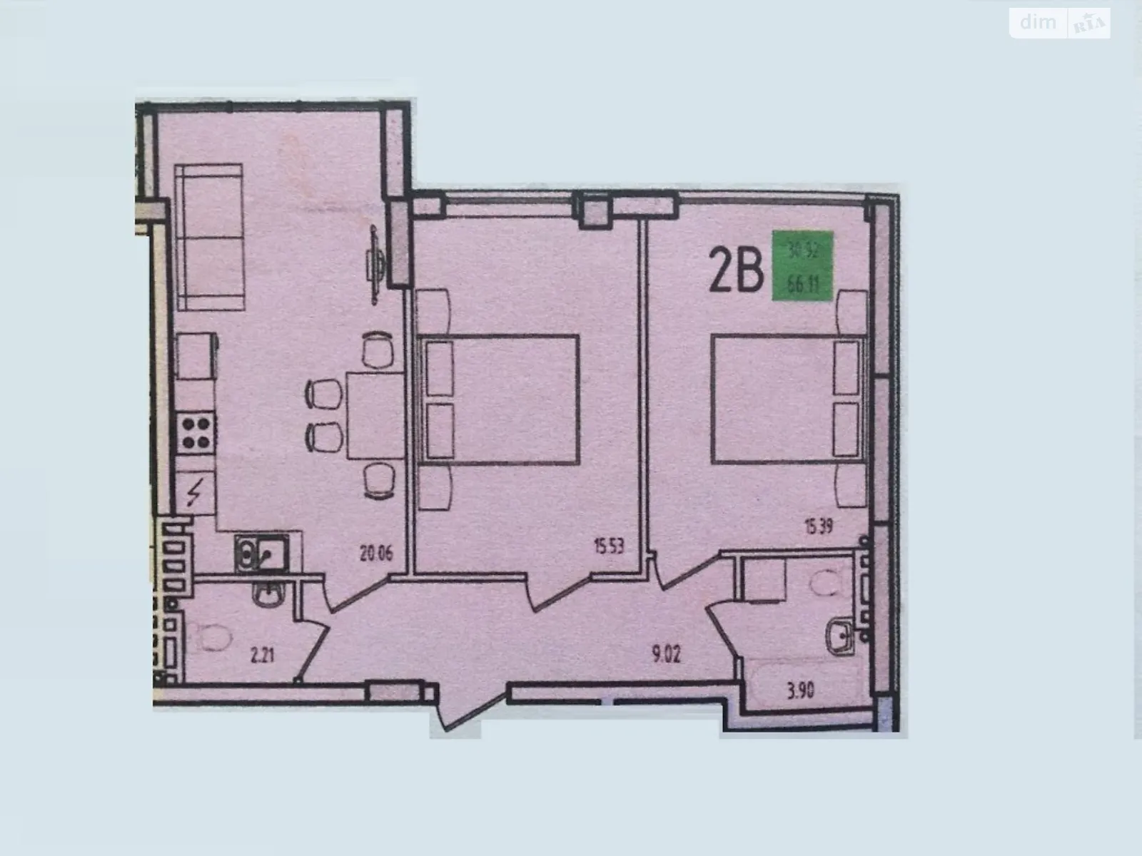 Продается 2-комнатная квартира 56.11 кв. м в Одессе, ул. Марсельская