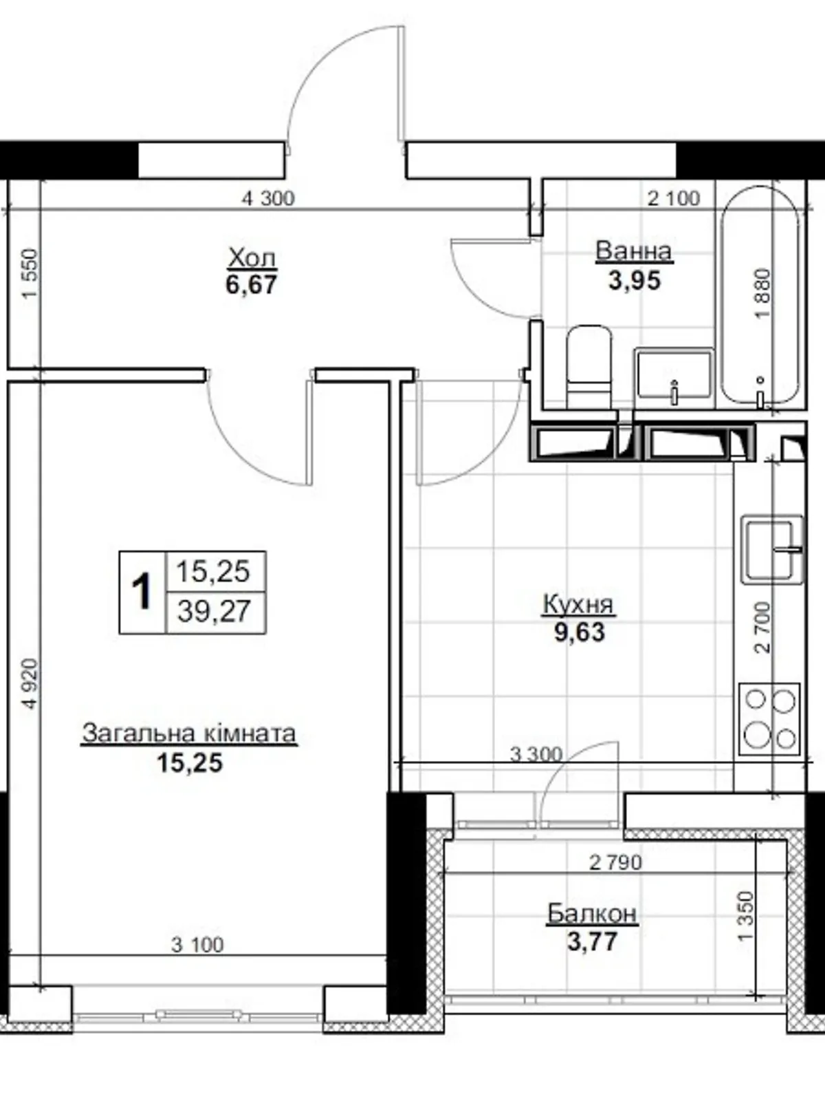 Продается 2-комнатная квартира 67 кв. м в Киеве, ул. Салютная, 2Б