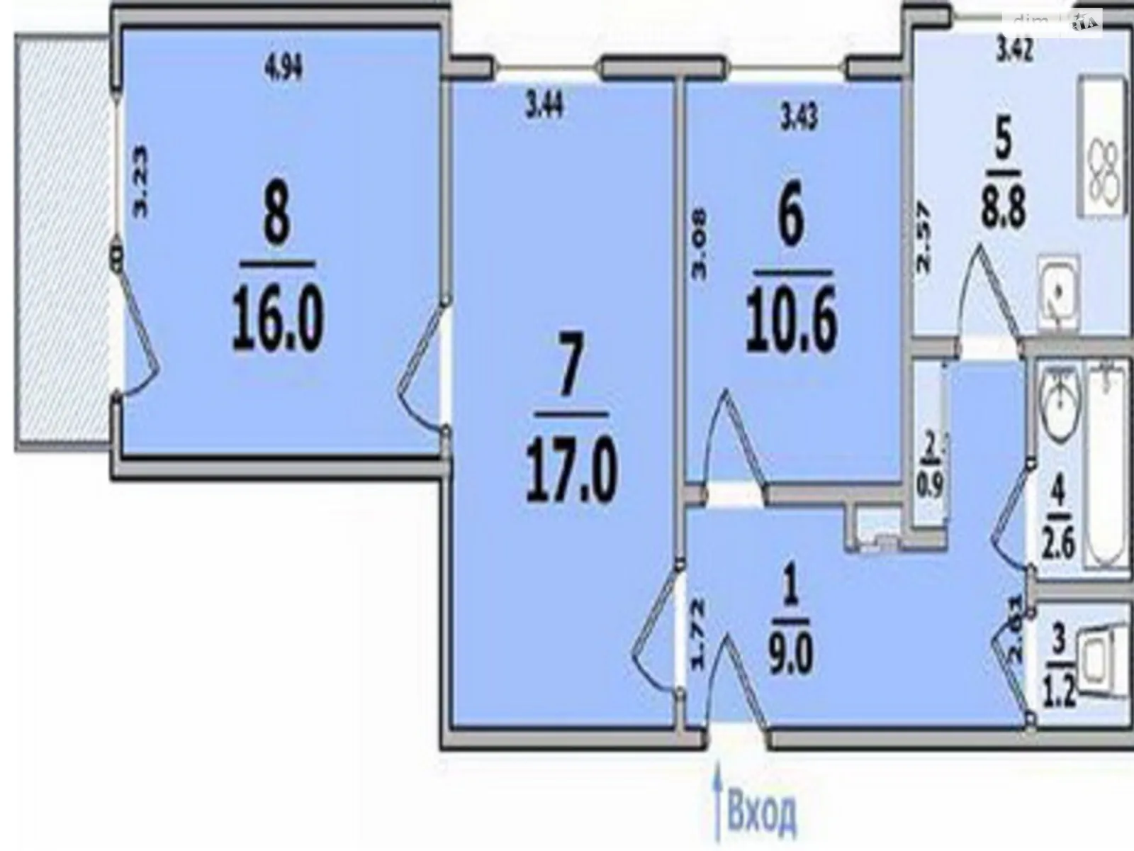 Продается 3-комнатная квартира 68 кв. м в Харькове, ул. Клочковская, 148А