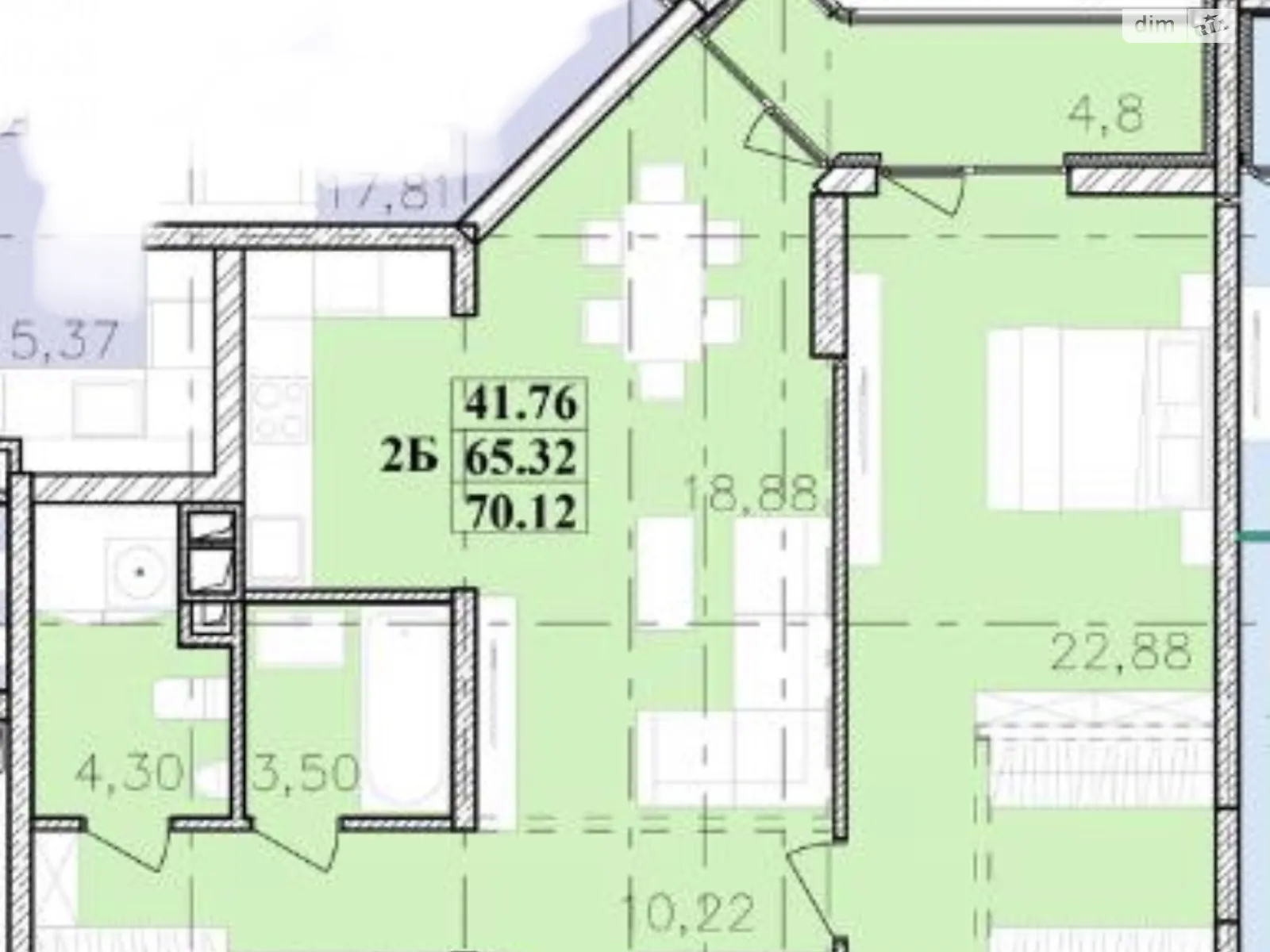 Продається 2-кімнатна квартира 70 кв. м у Одесі, цена: 59800 $