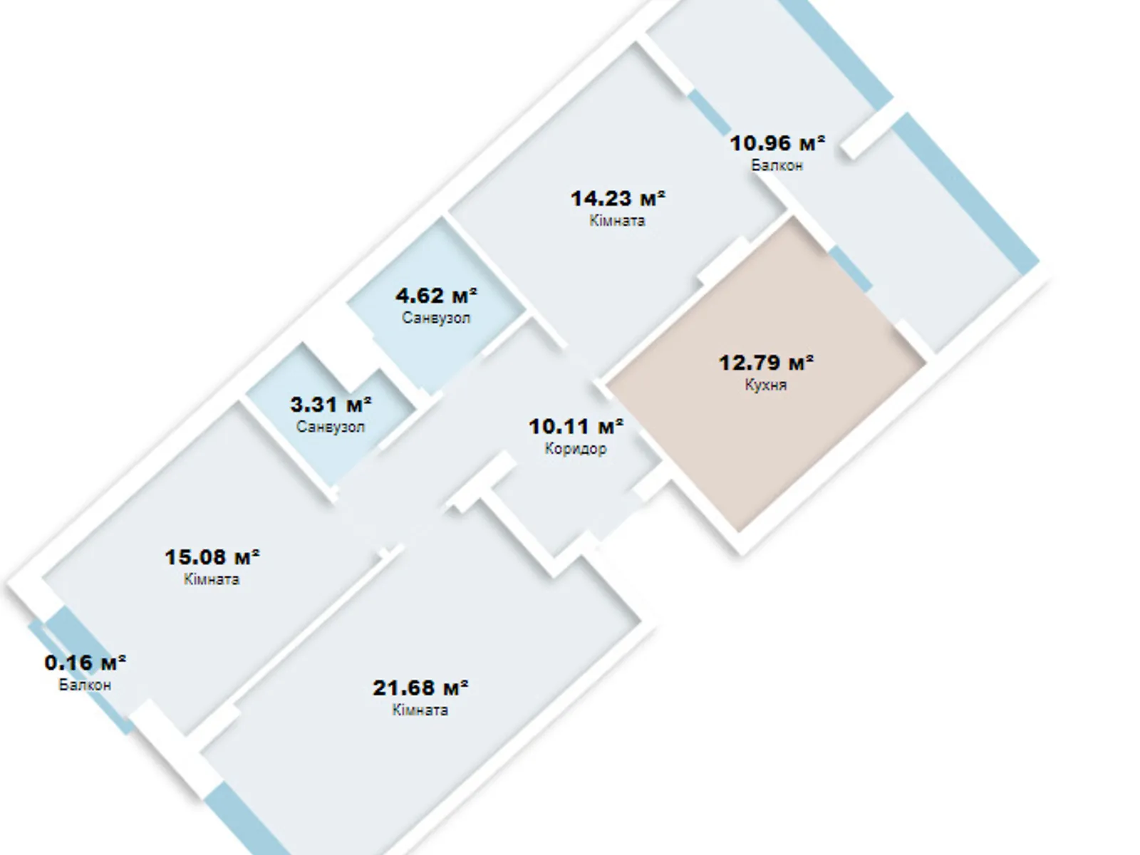 Продается 3-комнатная квартира 89.5 кв. м в Ивано-Франковске, ул. Гетьмана Ивана Мазепы