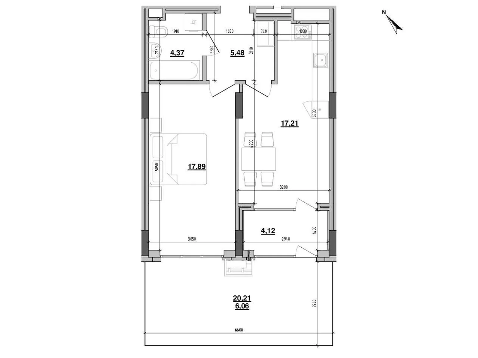 Продається 1-кімнатна квартира 54.9 кв. м у Львові, вул. Новознесенська - фото 1