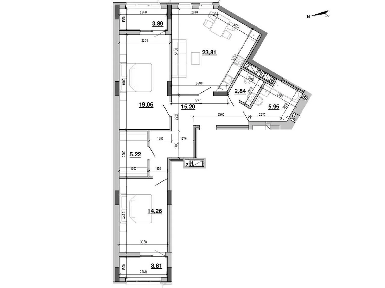 Продается 2-комнатная квартира 95 кв. м в Львове, ул. Новознесенская - фото 1