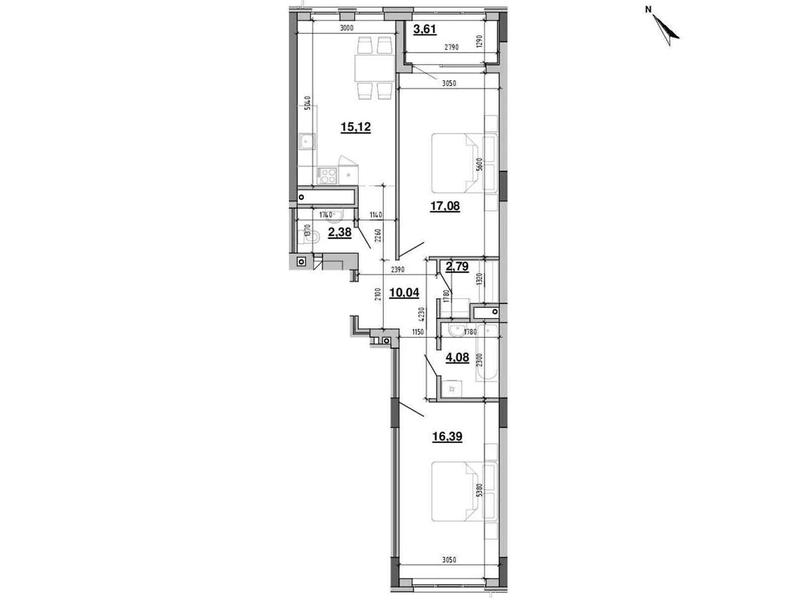 Продается 2-комнатная квартира 71.5 кв. м в Львове, ул. Новознесенская - фото 1