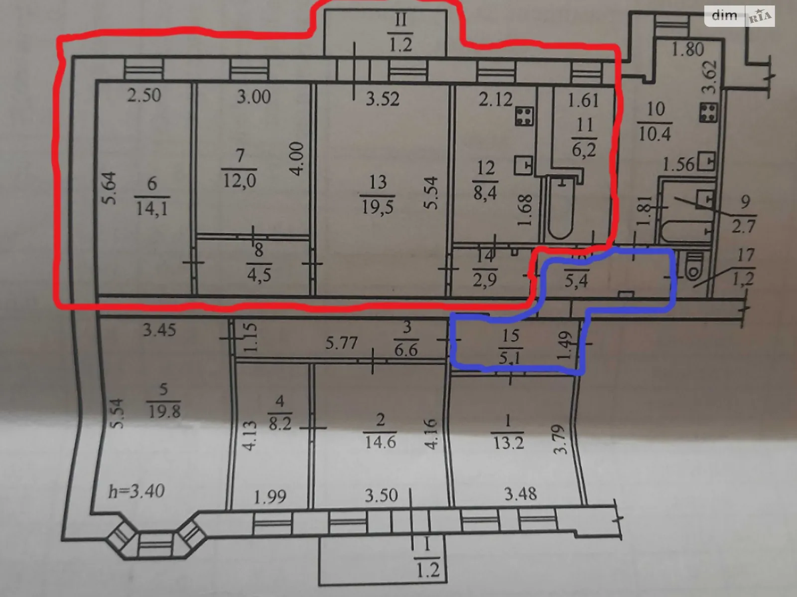 Продается 3-комнатная квартира 69 кв. м в Днепре, ул. Святослава Храброго