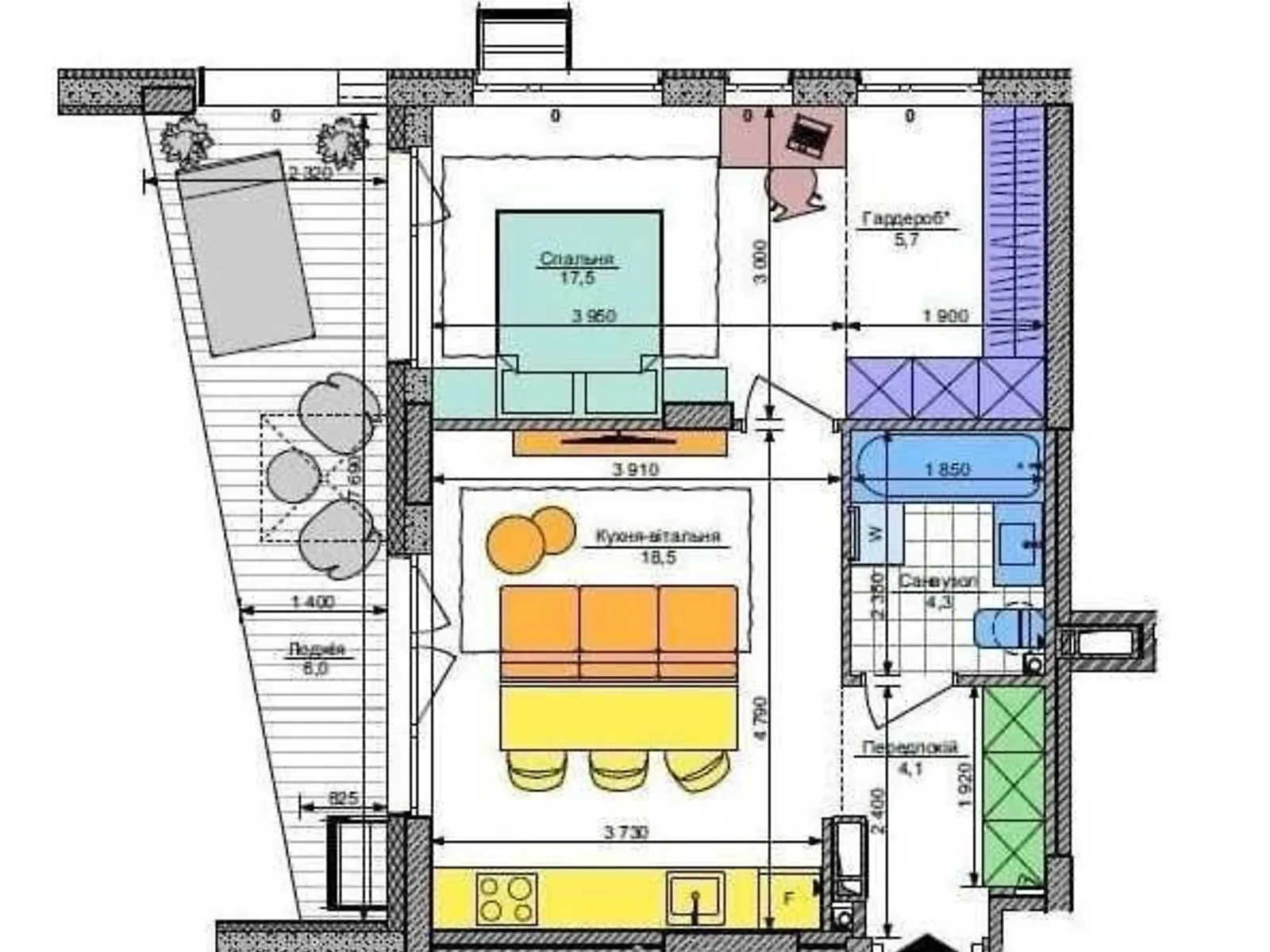 Продается 1-комнатная квартира 50 кв. м в Киеве, бул. Тадея Рыльского, 13 - фото 1