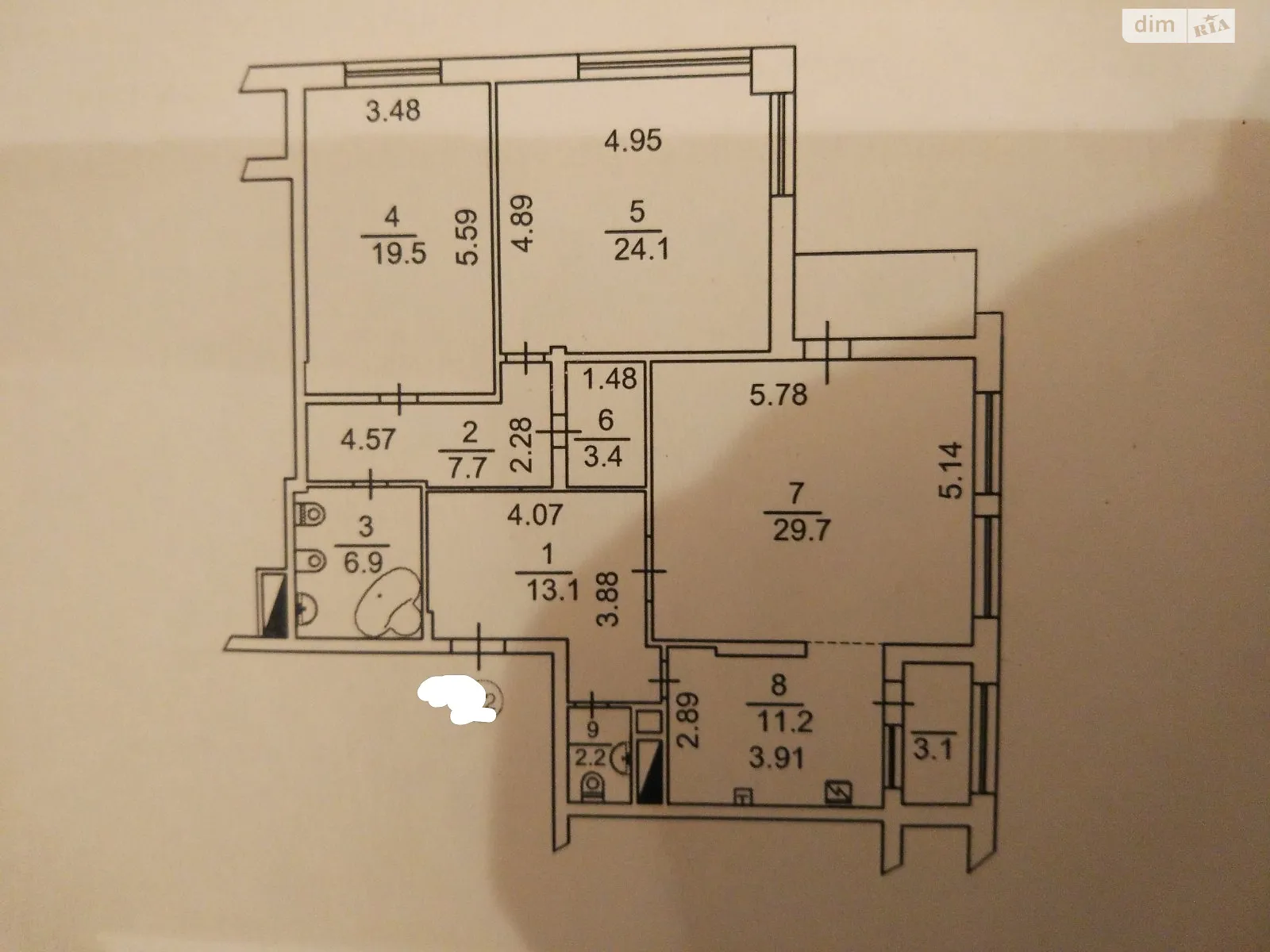 Продается 3-комнатная квартира 122 кв. м в Киеве, ул. Срибнокильская, 3В