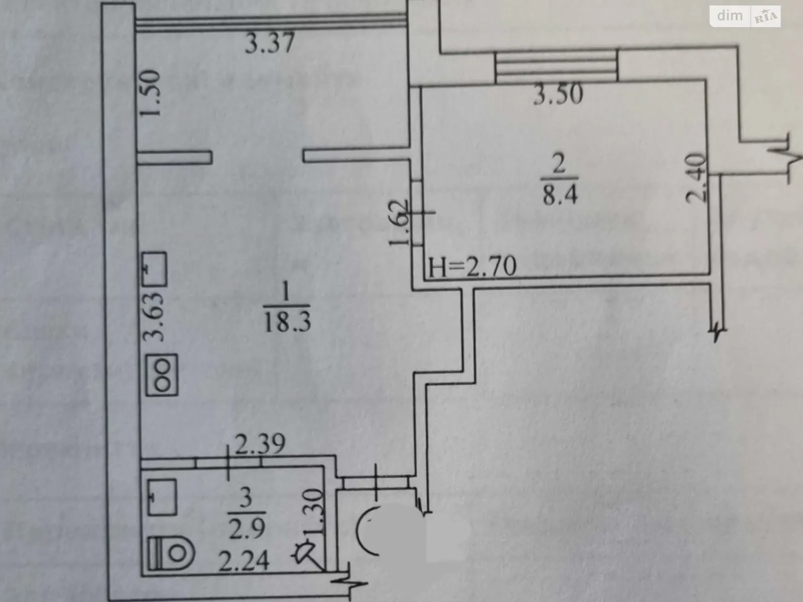 Продается 1-комнатная квартира 30 кв. м в Харькове, ул. Елизаветинская, 7