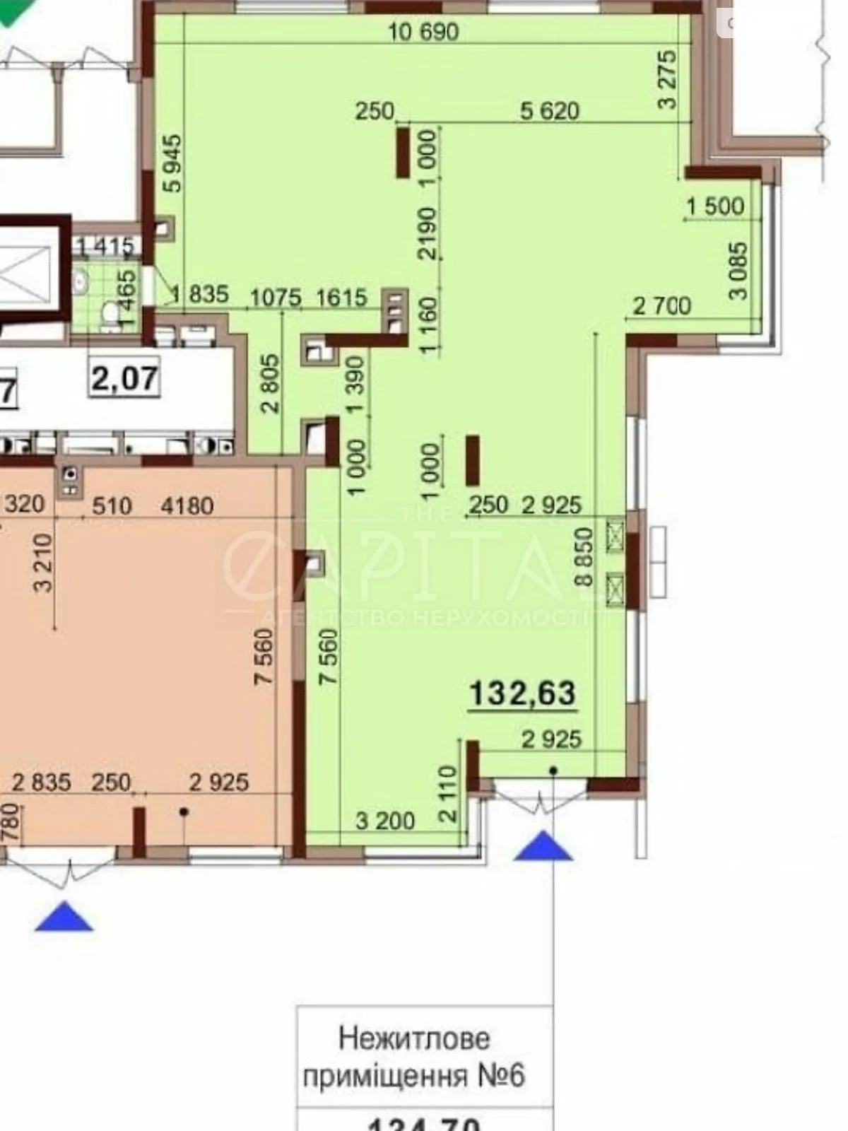 Продается помещения свободного назначения 135 кв. м в 23-этажном здании - фото 3