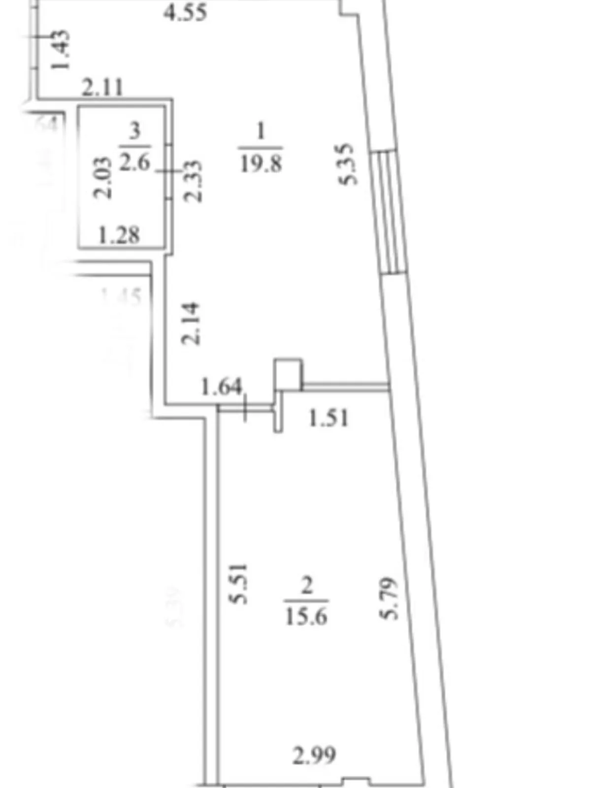 Продается 1-комнатная квартира 38 кв. м в Харькове - фото 2