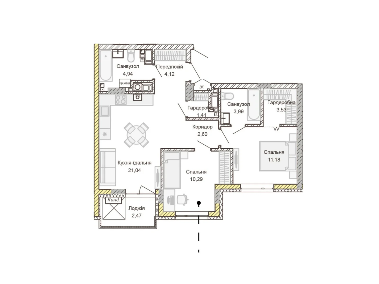 Продается 2-комнатная квартира 65.57 кв. м в Ровно, цена: 85800 $ - фото 1