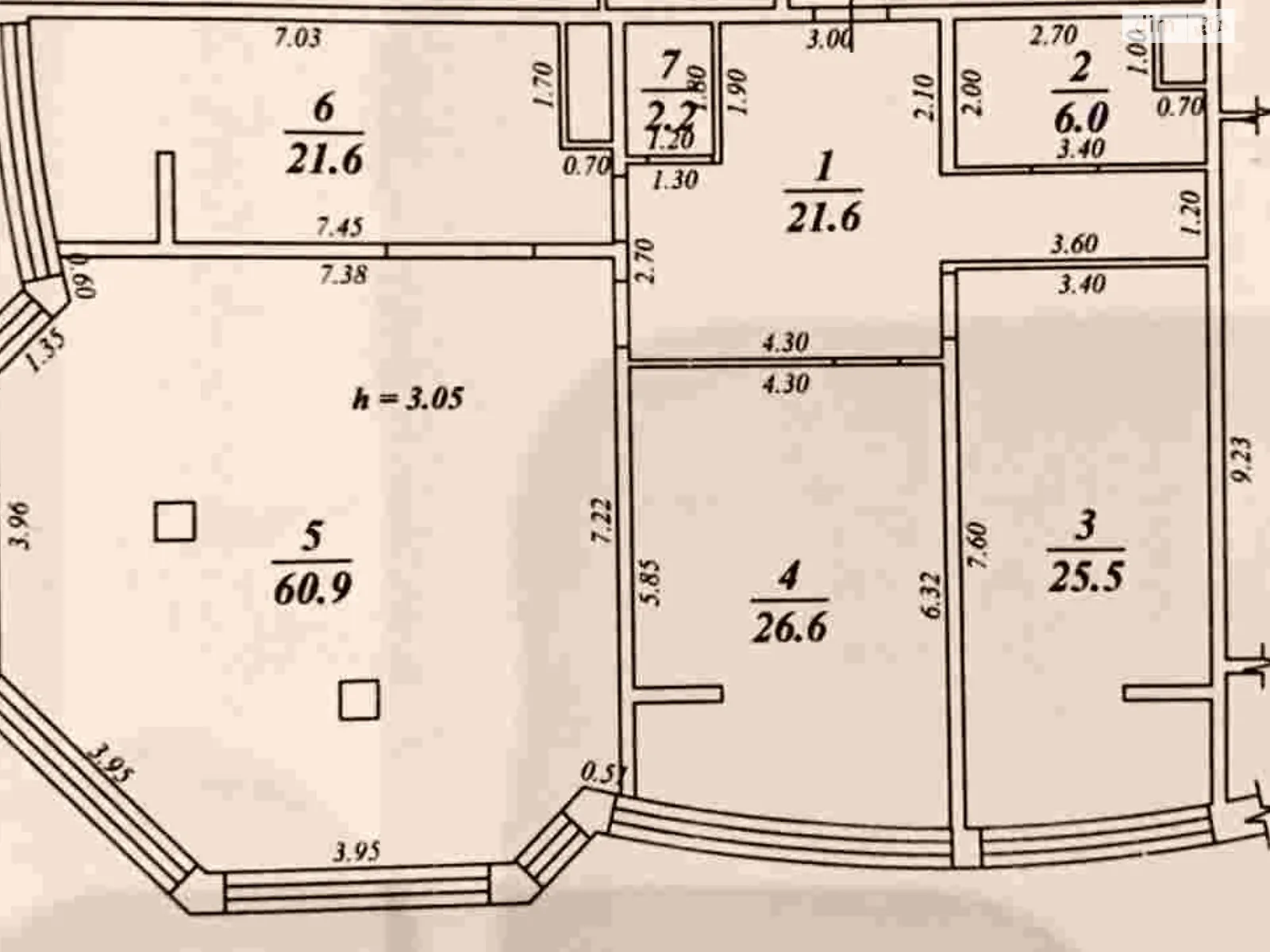 Продается 3-комнатная квартира 163 кв. м в Одессе, пер. Аркадиевский - фото 1