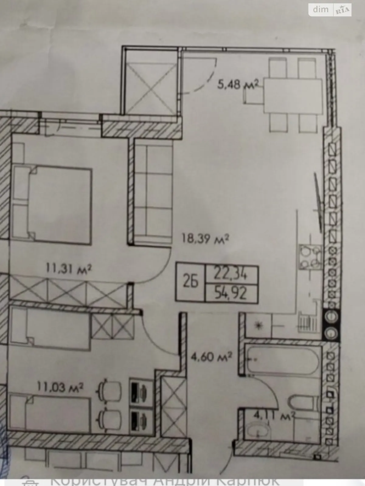 Продається 1-кімнатна квартира 54.9 кв. м у Рівному, вул. Назара Небожинського(Павлюченка)