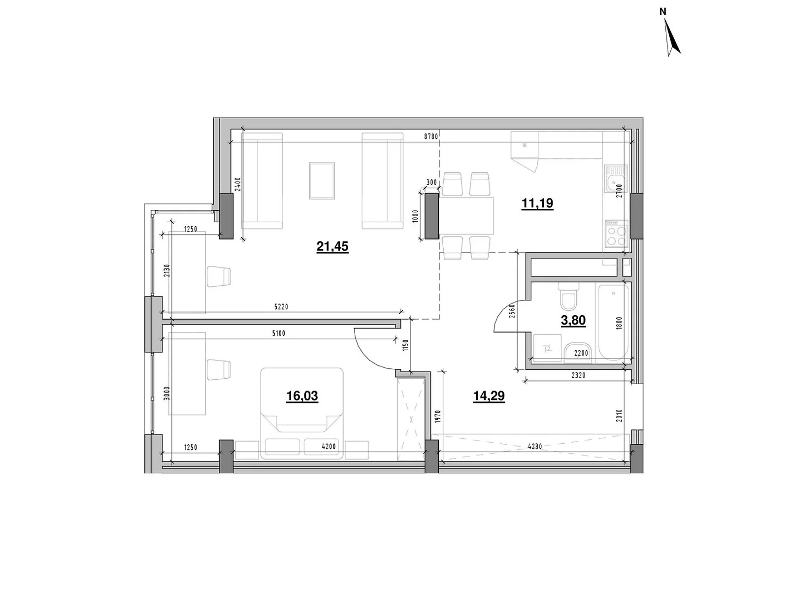 Продается 2-комнатная квартира 67.3 кв. м в Львове - фото 1