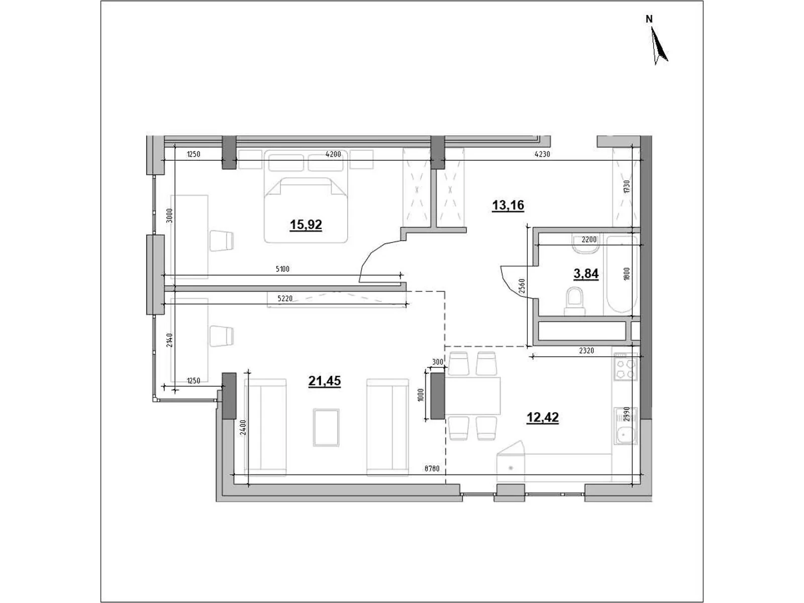 Продается 2-комнатная квартира 68.1 кв. м в Львове, цена: 100411 $