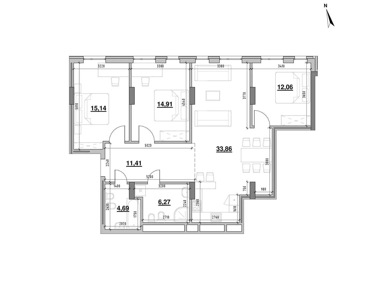 Продается 3-комнатная квартира 99.7 кв. м в Львове, цена: 147004 $