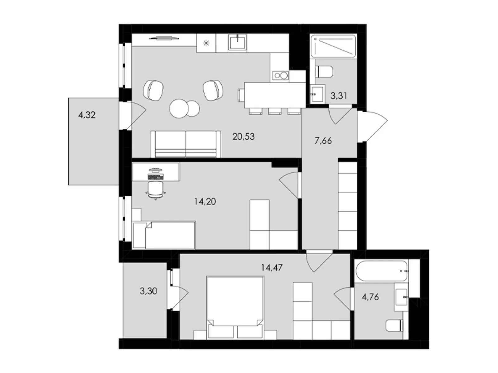 Продается 2-комнатная квартира 68 кв. м в Сокольниках, ул. Героев Майдана - фото 1