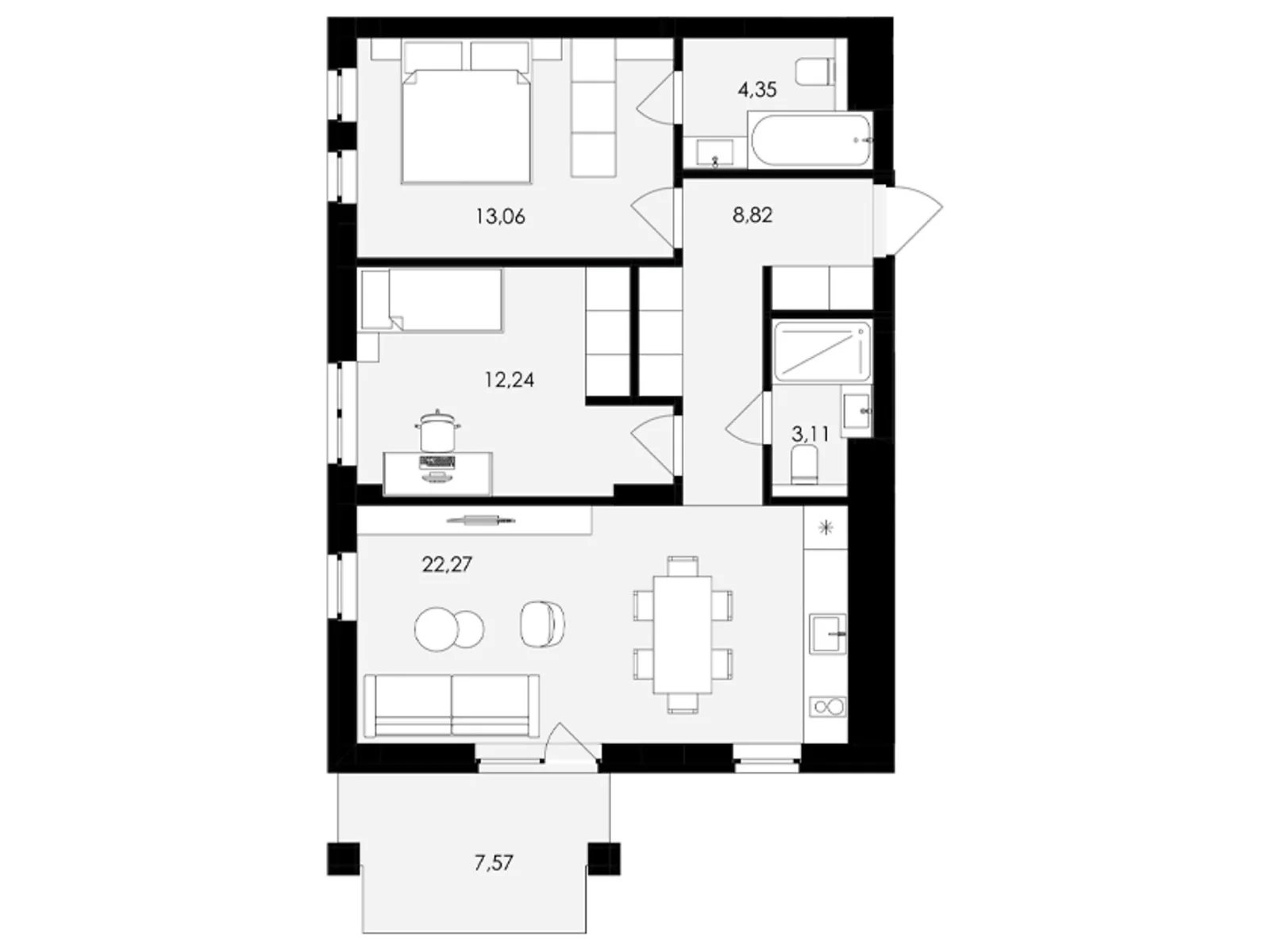 Продается 2-комнатная квартира 64.36 кв. м в Сокольниках, ул. Героев Майдана - фото 1