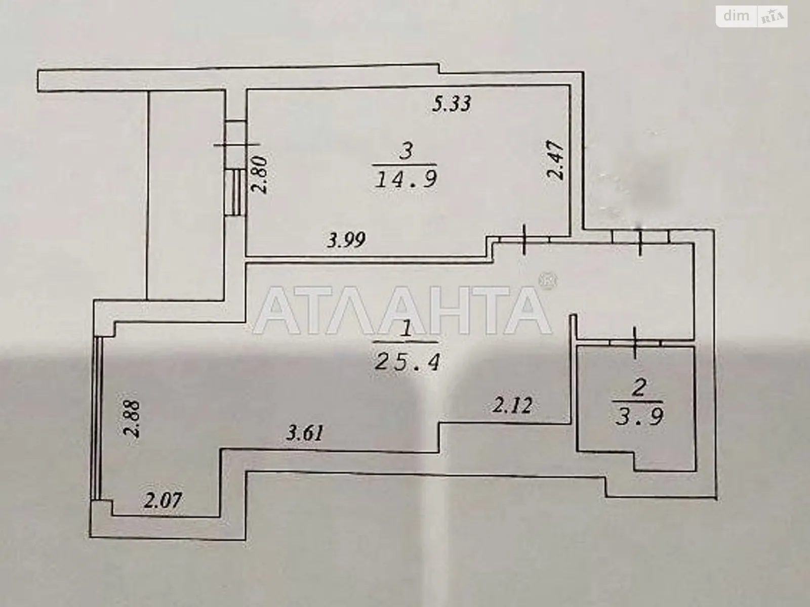 Продается 1-комнатная квартира 46.6 кв. м в Одессе, ул. Педагогическая, 23Б