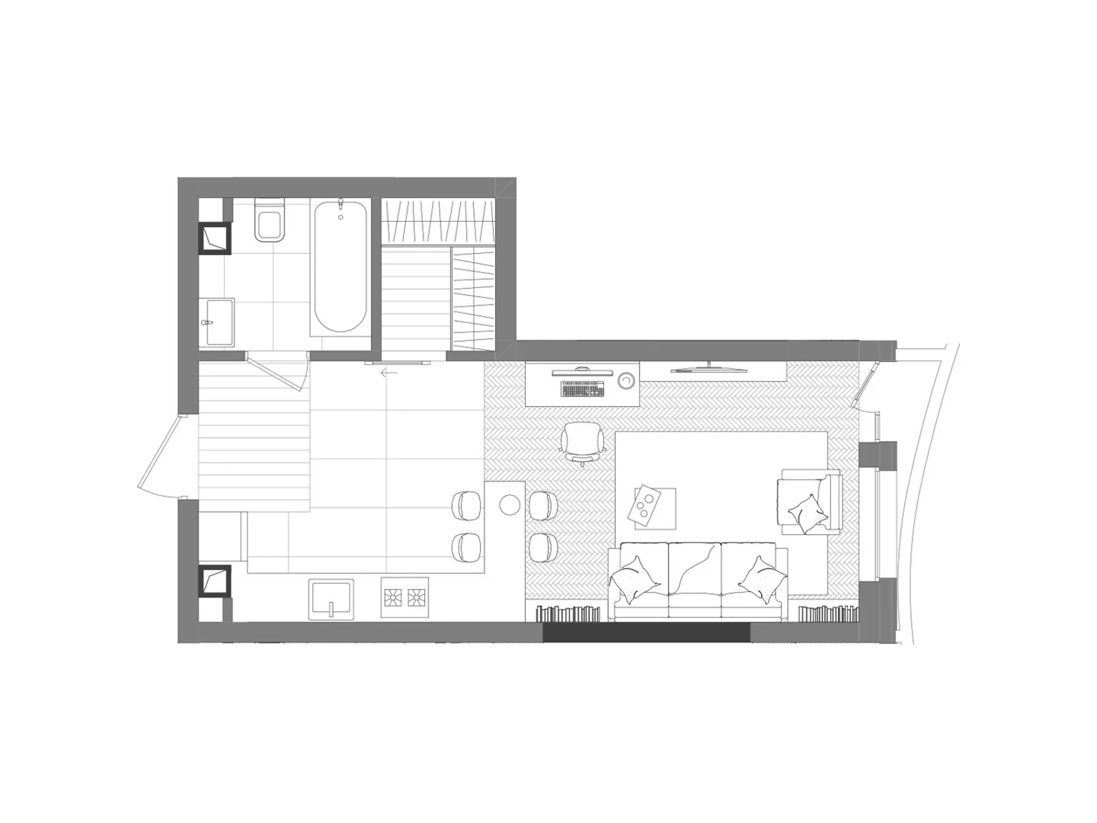 Продается 1-комнатная квартира 31.91 кв. м в Киеве, ул. Дегтяревская, 17-19