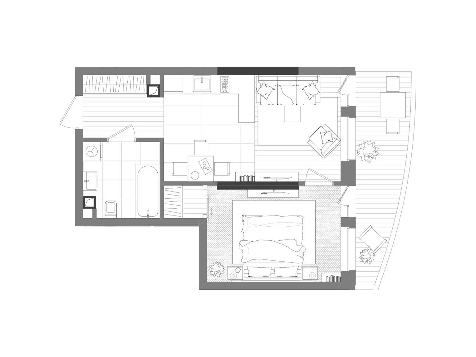 Продается 1-комнатная квартира 45.32 кв. м в Киеве, ул. Дегтяревская, 17-19