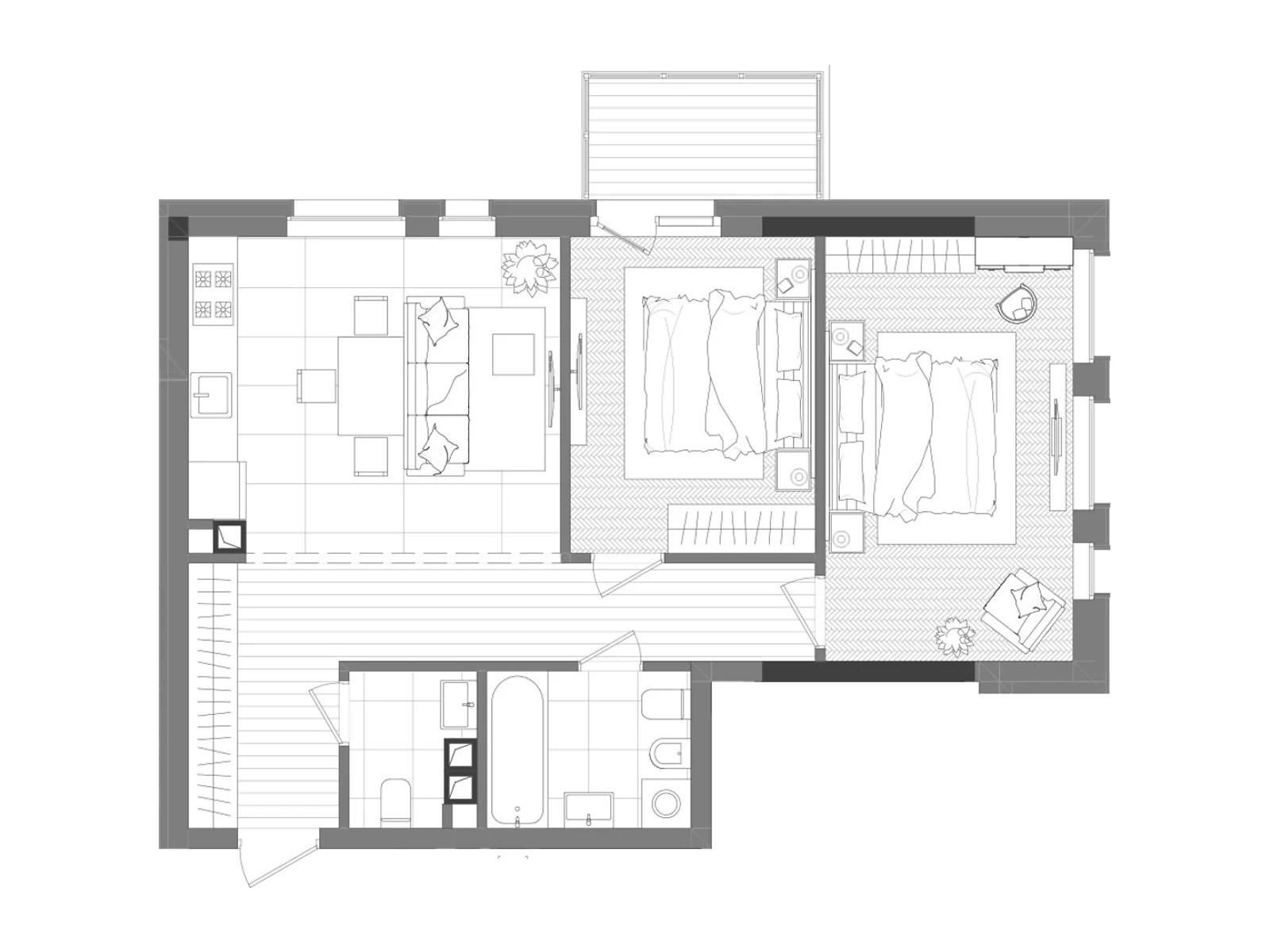 Продается 2-комнатная квартира 66.72 кв. м в Киеве, ул. Дегтяревская, 17-19