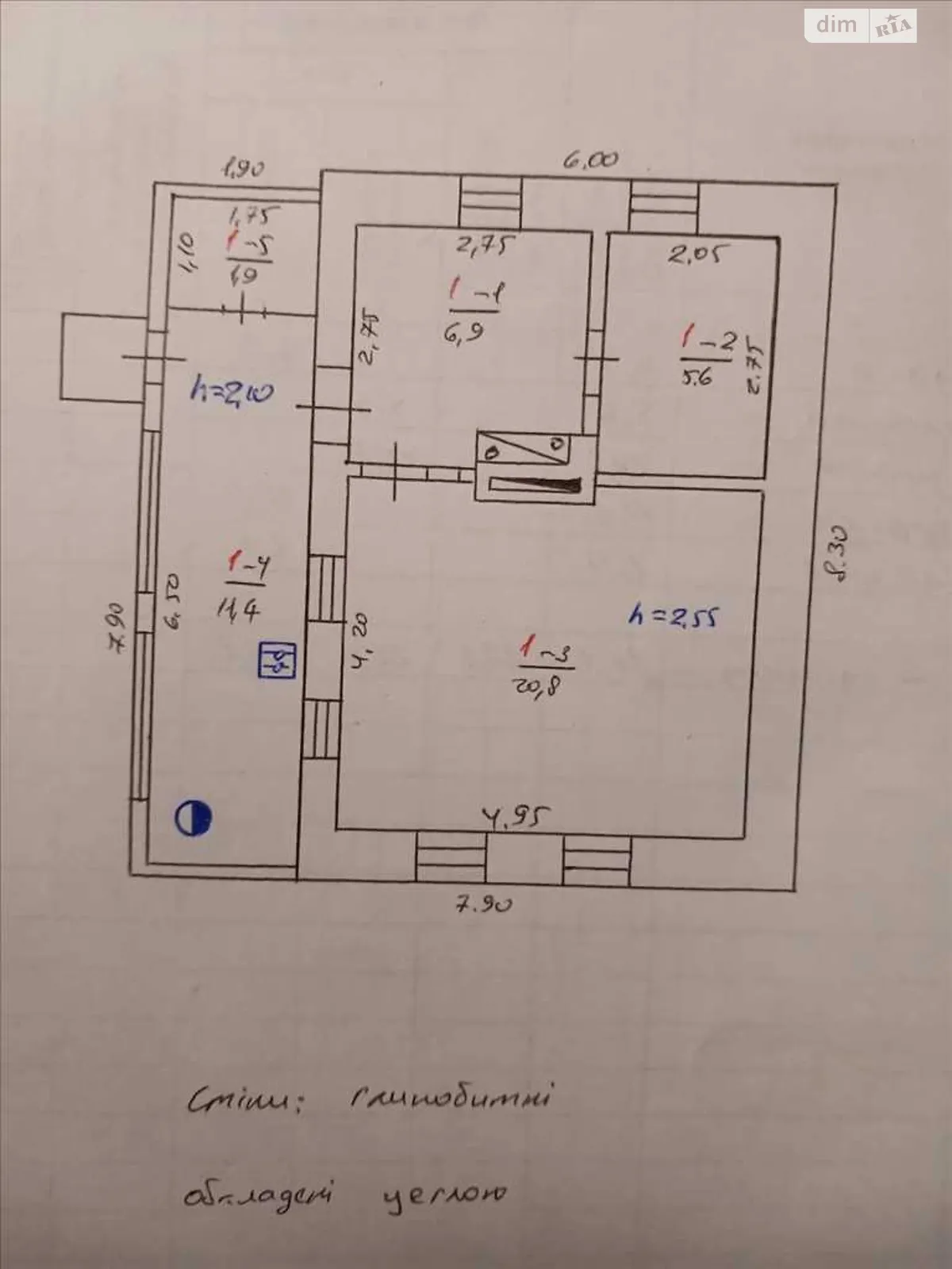 Продается одноэтажный дом 40 кв. м с мебелью, цена: 19900 $