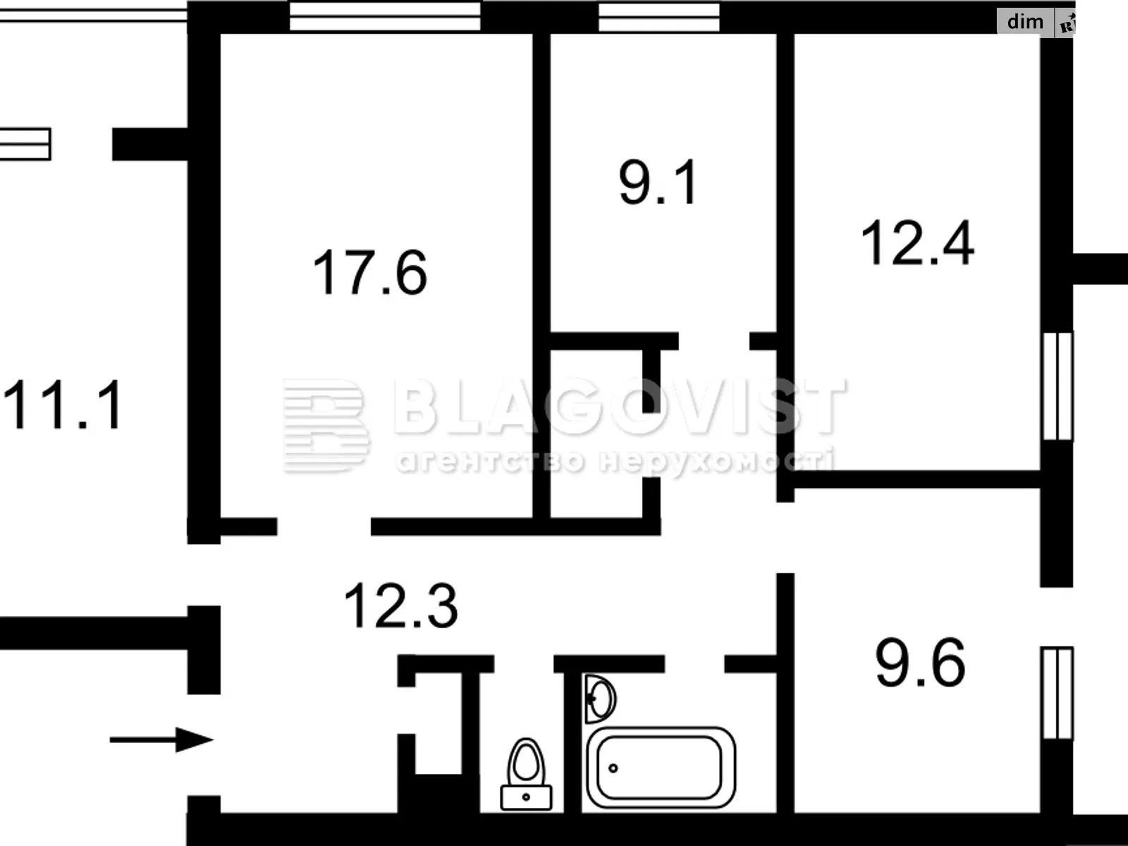 Продается 4-комнатная квартира 81 кв. м в Киеве, просп. Берестейский(Победы), 144