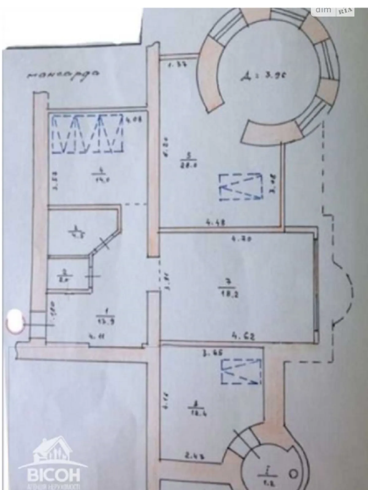 3-комнатная квартира 94 кв. м в Тернополе, ул. Чайковского, 40 - фото 1