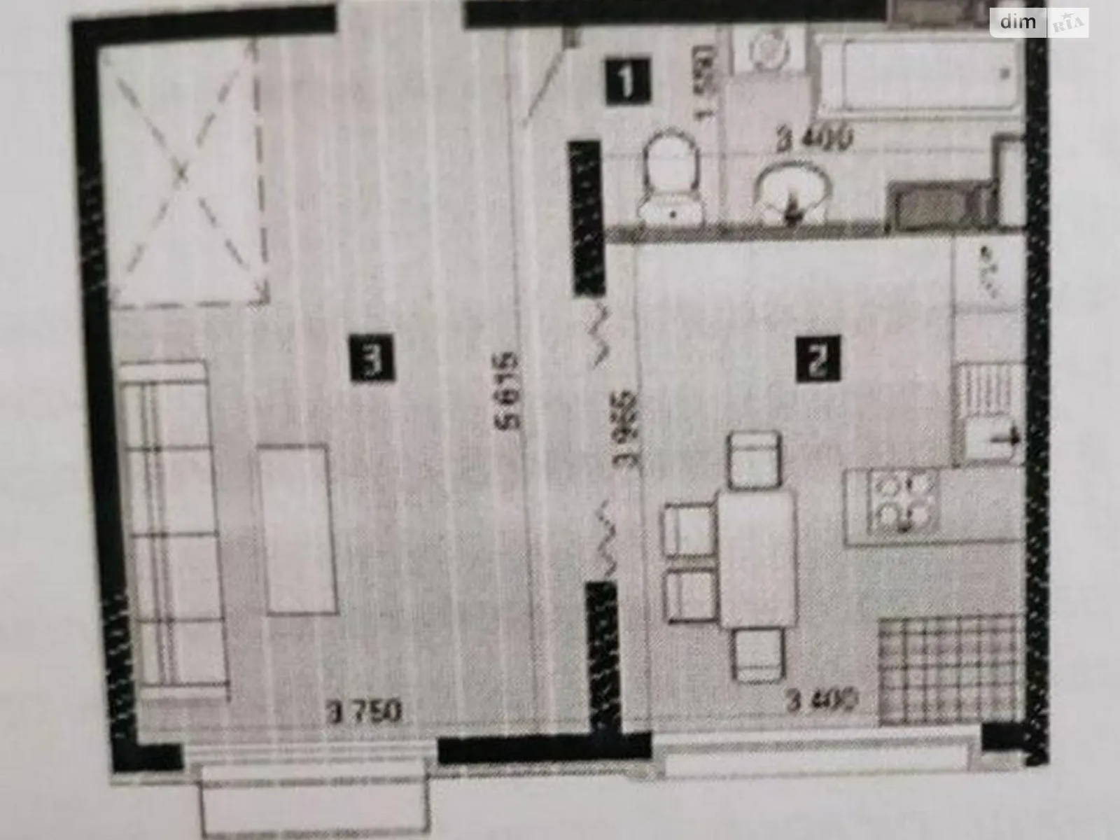 Продается 1-комнатная квартира 39 кв. м в Киеве, ул. Композитора Мейтуса, 4А