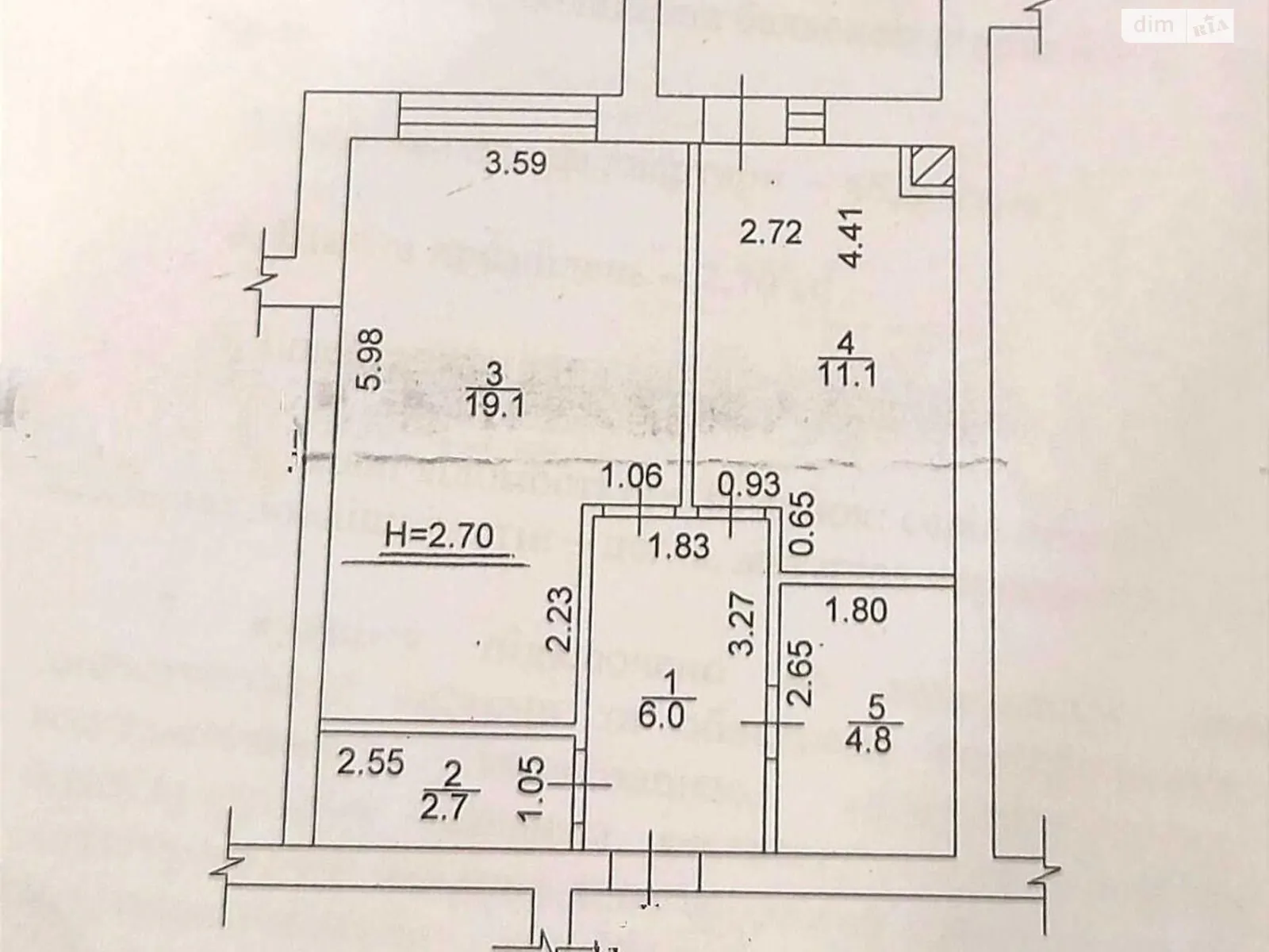 Продается 1-комнатная квартира 46 кв. м в Харькове, цена: 35000 $