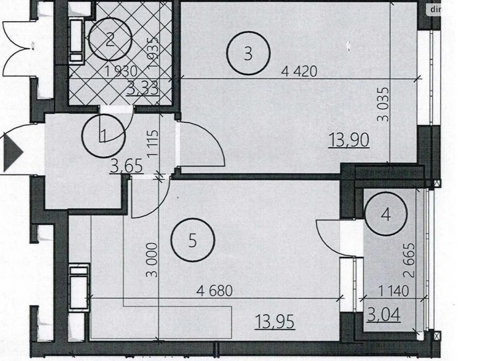 Продається 1-кімнатна квартира 38 кв. м у Києві, пров. Індустріальний, 2