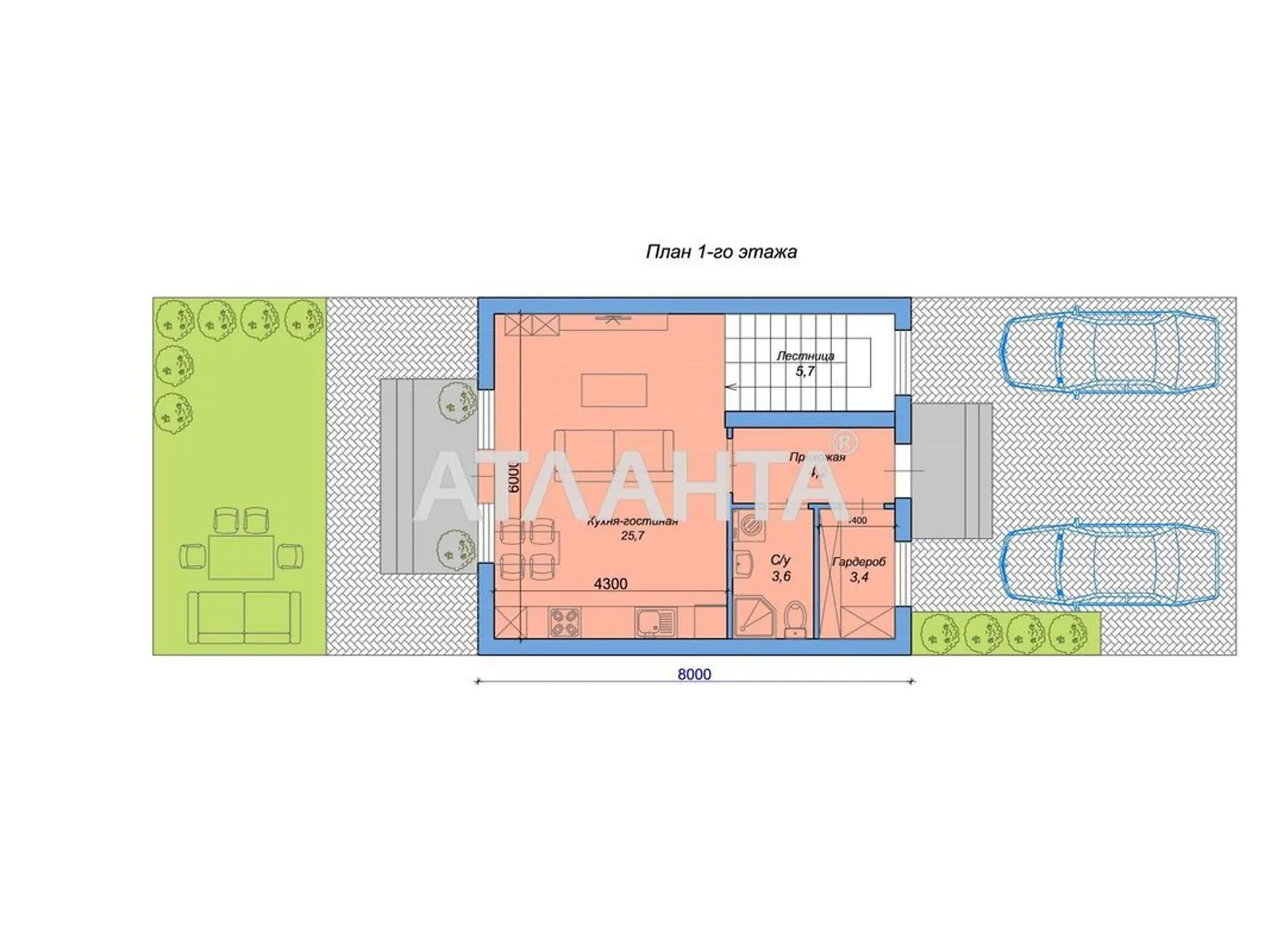 Продается дом на 3 этажа 133 кв. м с подвалом, цена: 75500 $