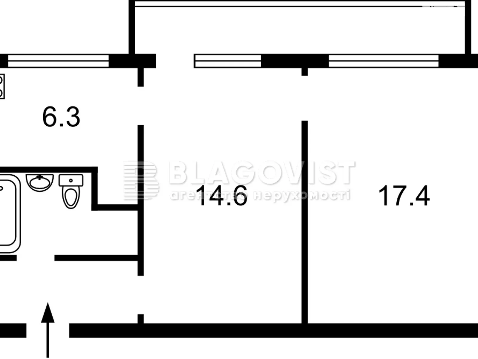 Продается 2-комнатная квартира 48 кв. м в Киеве, бул. Чоколовский