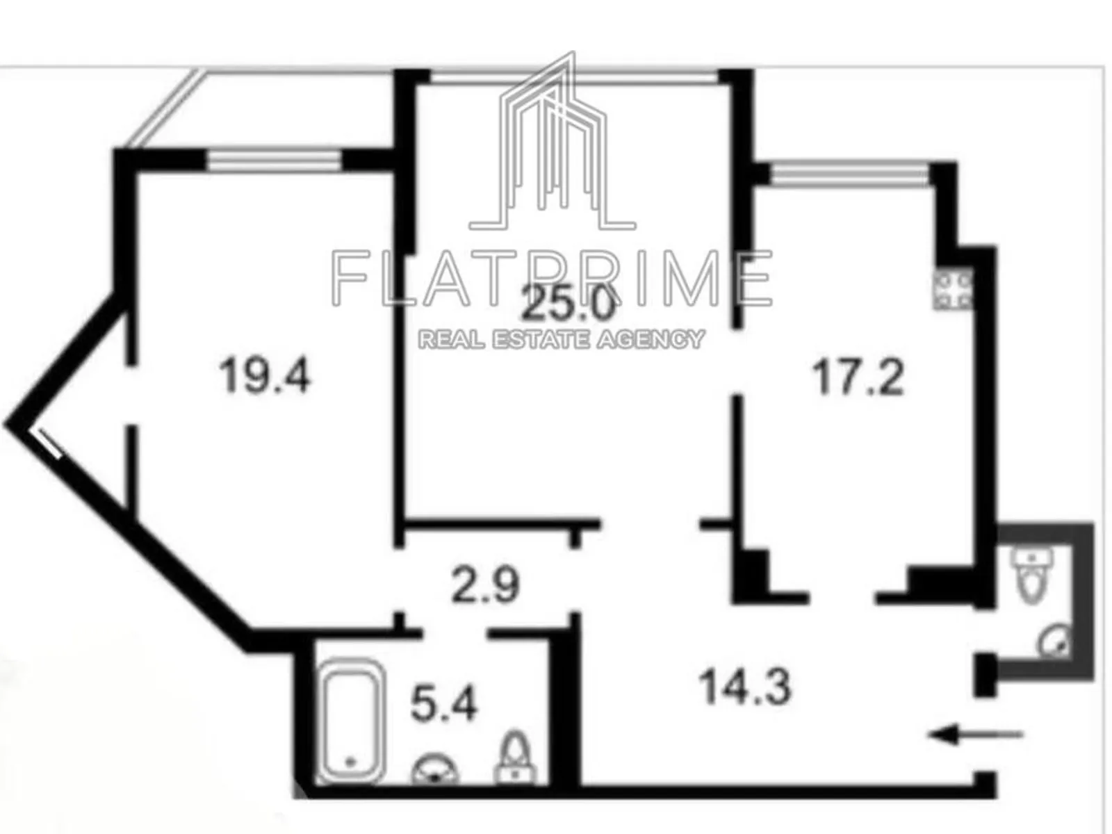 Продается 2-комнатная квартира 87.7 кв. м в Киеве - фото 2