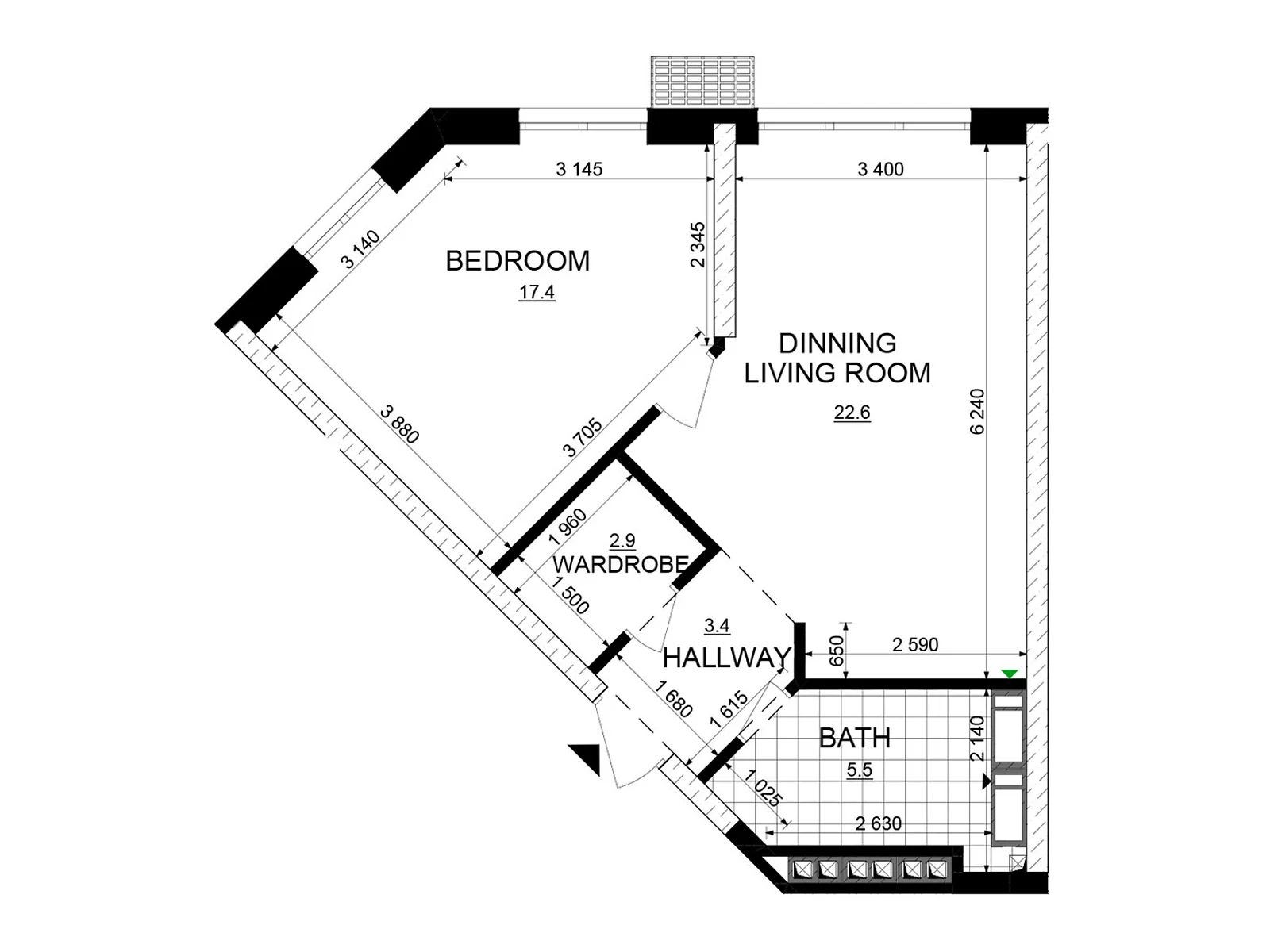 Продается 1-комнатная квартира 51.8 кв. м в Киеве, ул. Евгения Маланюка(Сагайдака), 101