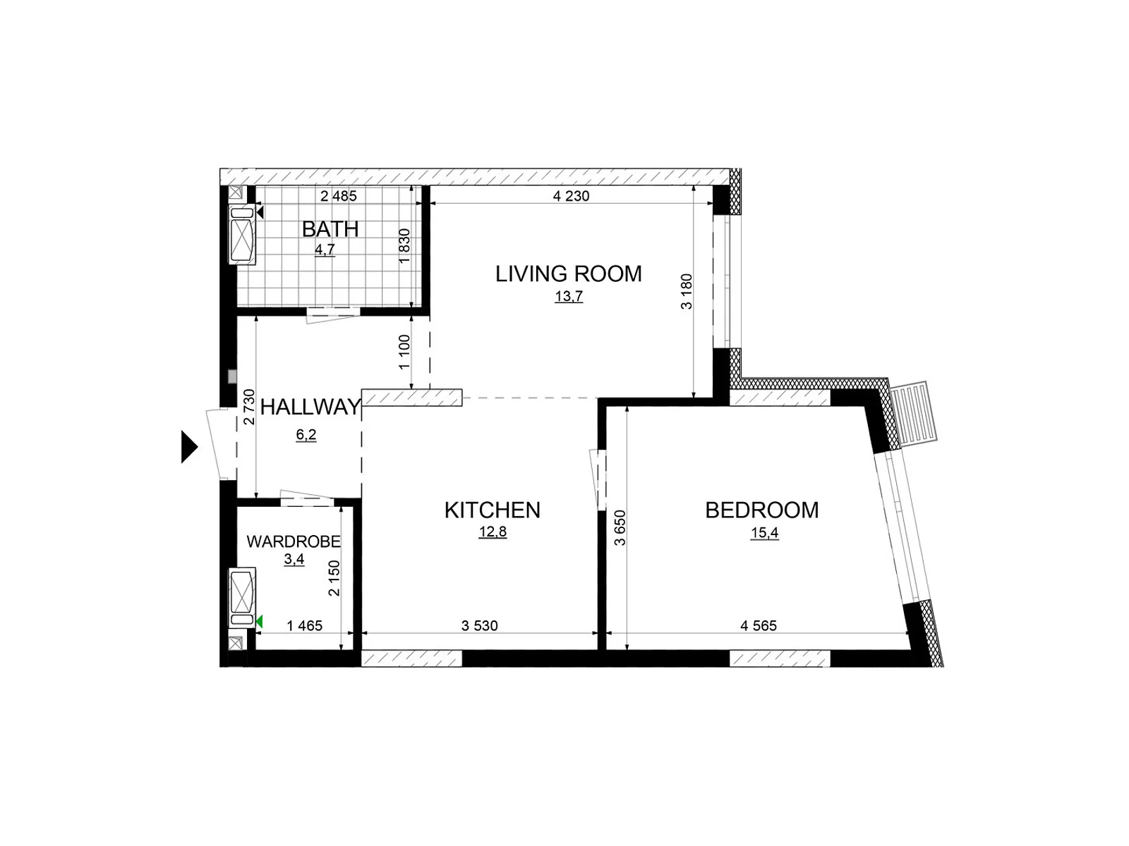 Продается 1-комнатная квартира 56.2 кв. м в Киеве, ул. Евгения Маланюка(Сагайдака), 101