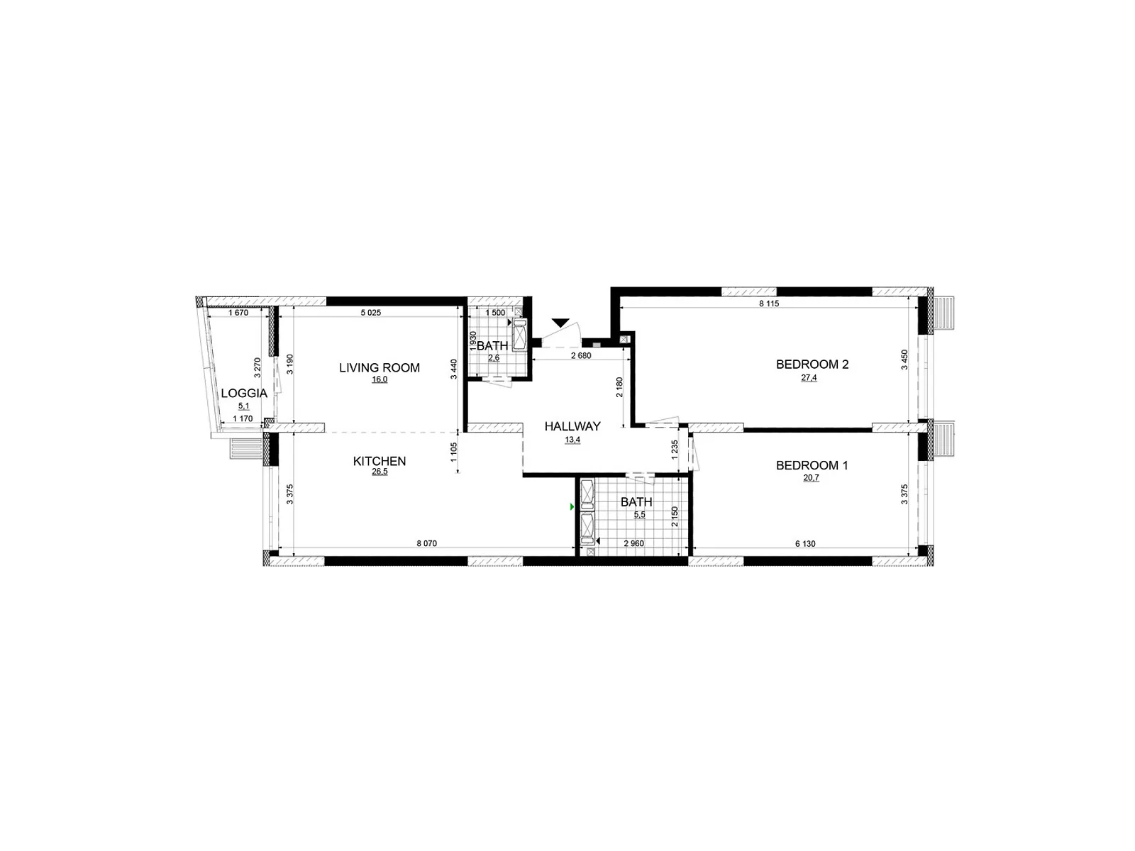 Продается 2-комнатная квартира 117.2 кв. м в Киеве, ул. Евгения Маланюка(Сагайдака), 101