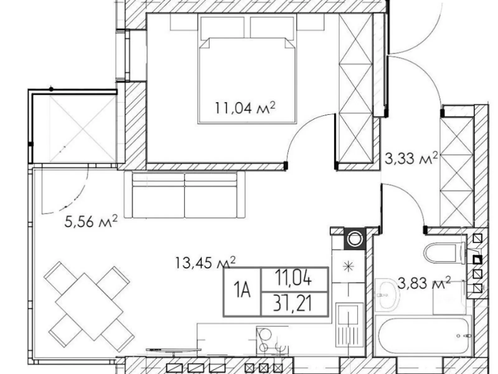 Продается 1-комнатная квартира 37.21 кв. м в Ровно, цена: 27800 $