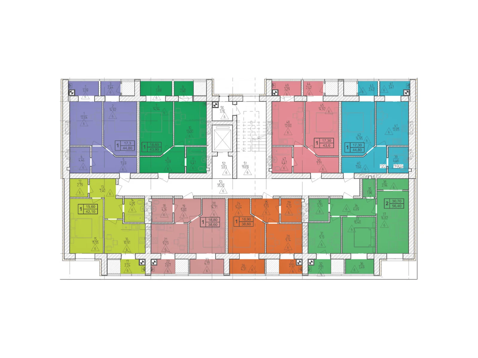 Продается 2-комнатная квартира 56.4 кв. м в Хмельницком, пер. Независимости, 11-13 - фото 1