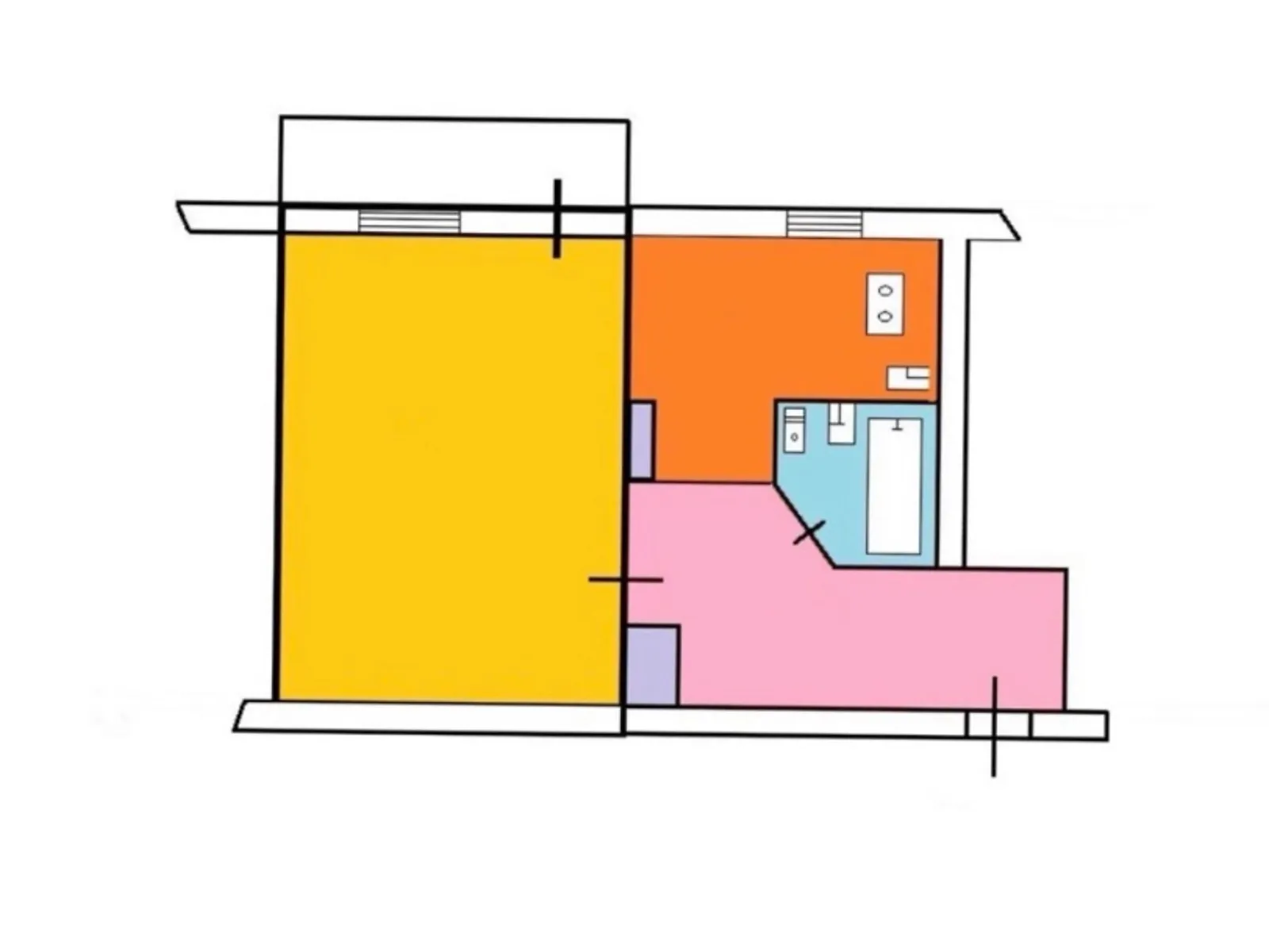 1-комнатная квартира 32 кв. м в Запорожье, цена: 14250 $