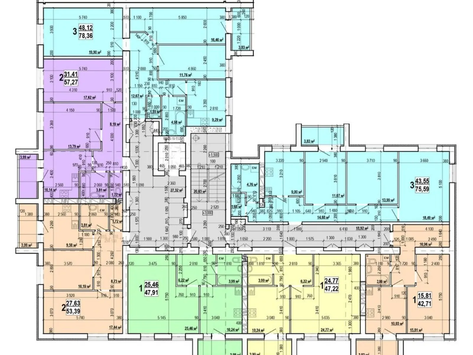 Продается 2-комнатная квартира 54 кв. м в Харькове, ул. Мира, 47 - фото 1