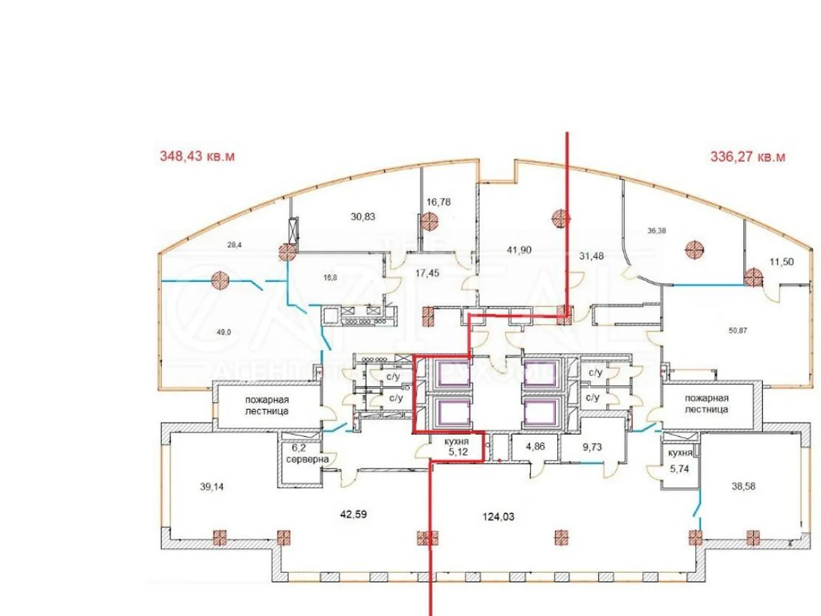 Здається в оренду офіс 348 кв. м в бізнес-центрі, цена: 7144 $ - фото 1