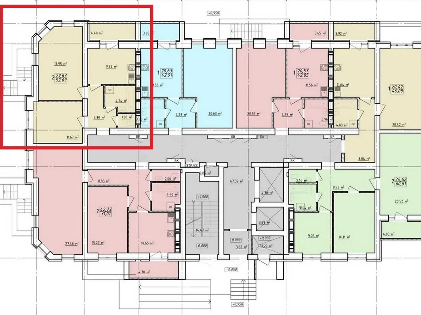 Продается 2-комнатная квартира 53 кв. м в Харькове, ул. Заливная, 12 - фото 1