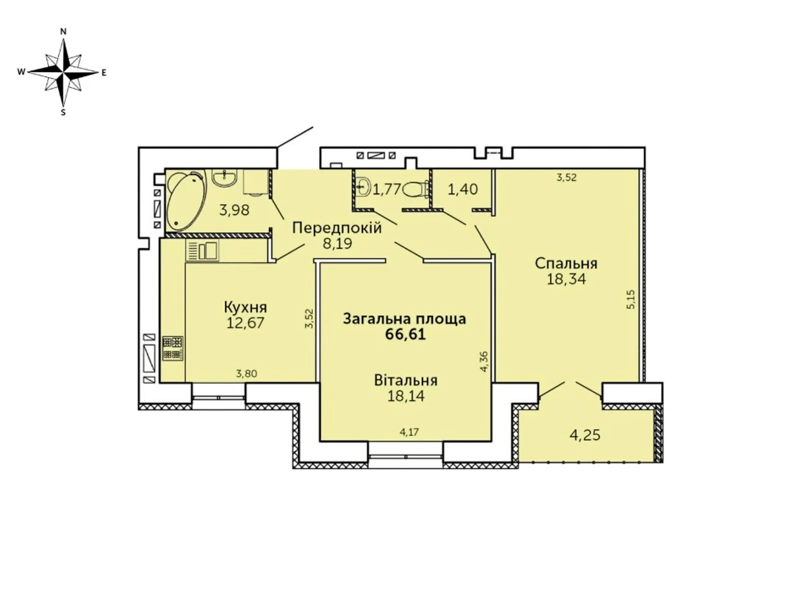 Продается 2-комнатная квартира 67 кв. м в Николаеве, ул. Леваневцев, 30/3 - фото 1