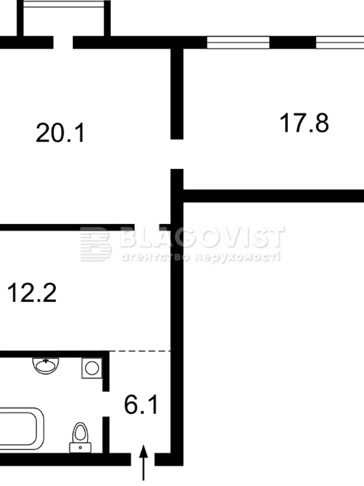 Продается 2-комнатная квартира 63.2 кв. м в Киеве, просп. Лобановского, 5