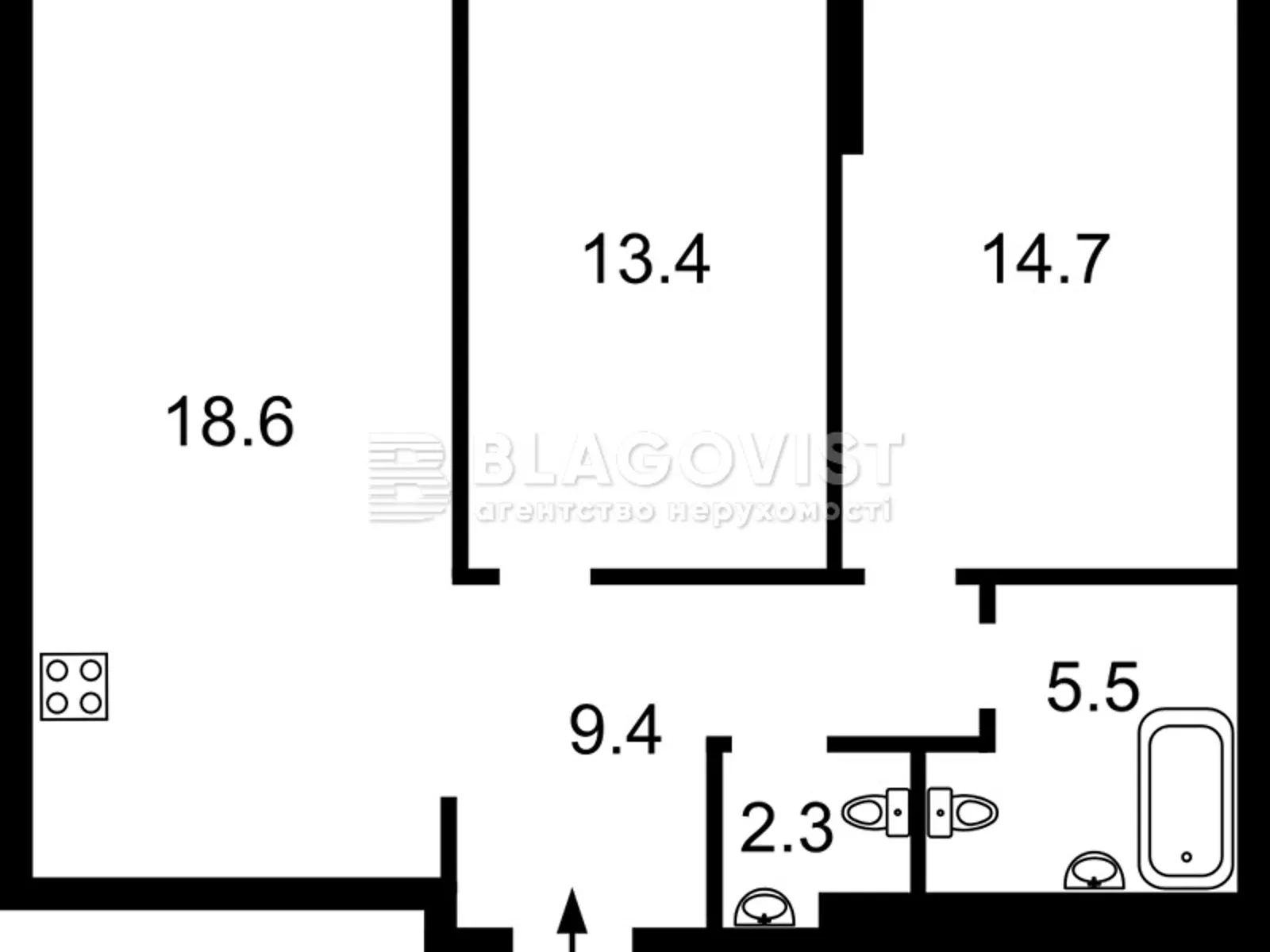 Продается 2-комнатная квартира 70 кв. м в Киеве, ул. Виктора Некрасова(Северо-Сырецкая), 57 - фото 1